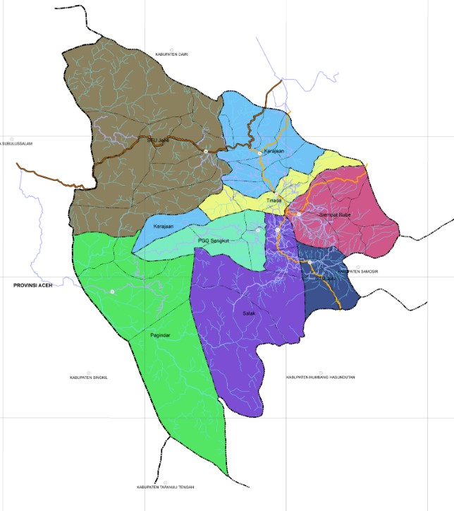 Peta Kabupaten Pakpak Bharat